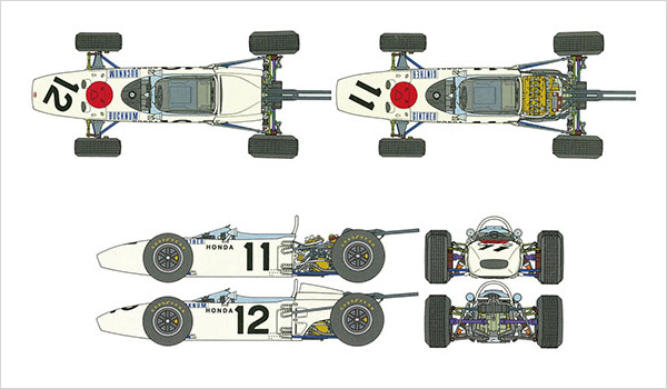 タミヤ 20043 1/20 Honda RA272 1965メキシコGP優勝車 プラモデル