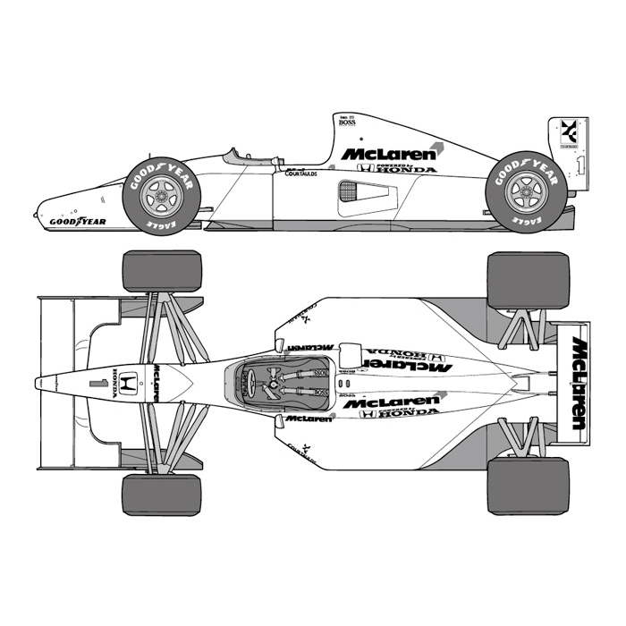 タミヤ製品■塗装済み完成品■ 1/20 マクラーレン・ホンダ MP4/7A