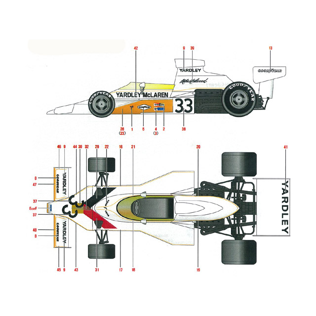 テナリブ 1/43  マクラーレン M23  モナコ’74 レジンキット