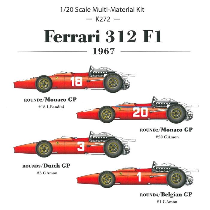 モデルファクトリーヒロ MFH 1/20 フェラーリ 312 F1-67 | クアトロ 