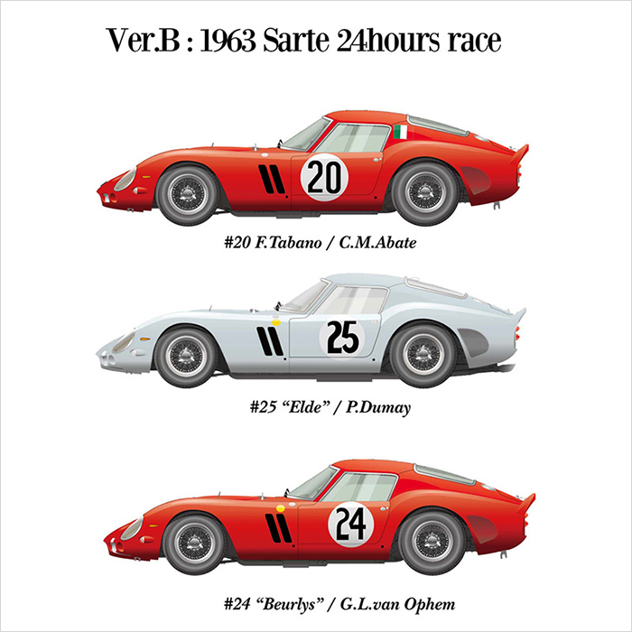 モデルファクトリーヒロ MFH K466 K467 K468 K565 K566 1/12 フェラーリ 250 GTO 1962