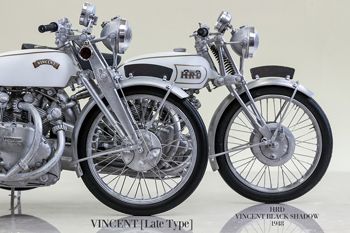 モデルファクトリーヒロ MFH K621 K622 1/9 ヴィンセント Late Type ブラックシャドウ 1950 ホワイトシャドウ