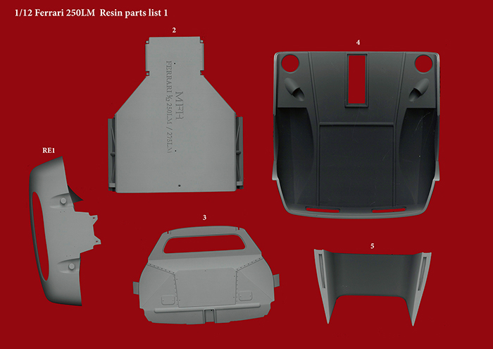 モデルファクトリーヒロ MFH K653 K654 K655 K656 1/12 フェラーリ 250LM