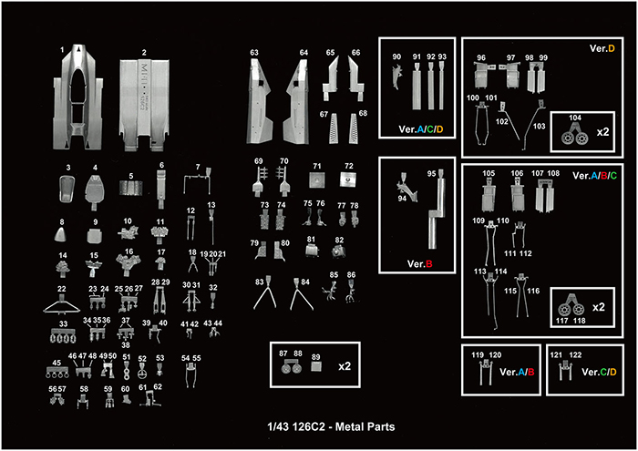 モデルファクトリーヒロ MFH K765 K766 K767 K768 1/43 フェラーリ 126C2