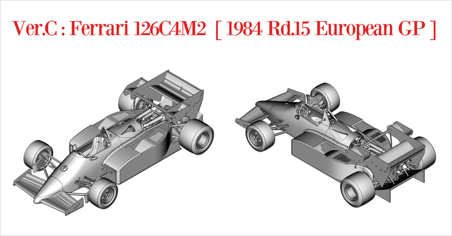 モデルファクトリーヒロ MFH K442 K443 K444 1/43 フェラーリ 126C4 126C4M 126C4M2