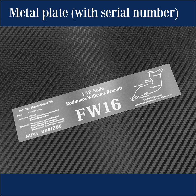 モデルファクトリーヒロ MFH K839 1/12 ウィリアムズ FW16 [ Special Edition ]